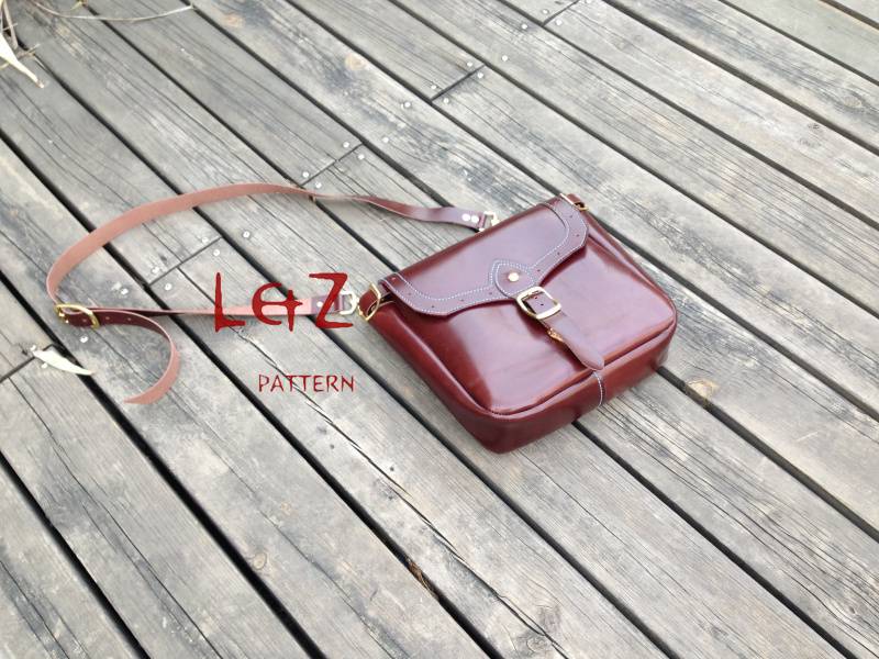 Leather Messenger Bag Handbag  Leather Bag Pattern Template
